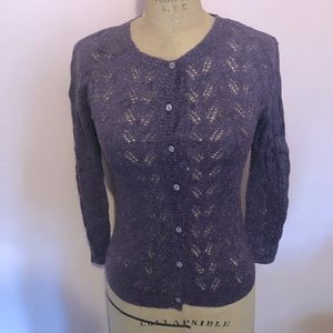 Tocca metallic knit cardigan